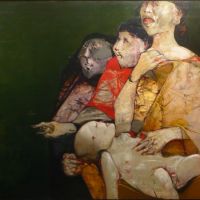 Karl Plattner, Vietnam, 1966/67, Öl auf Leinwand, Courtesy Galleria Alessandro Casciaro 